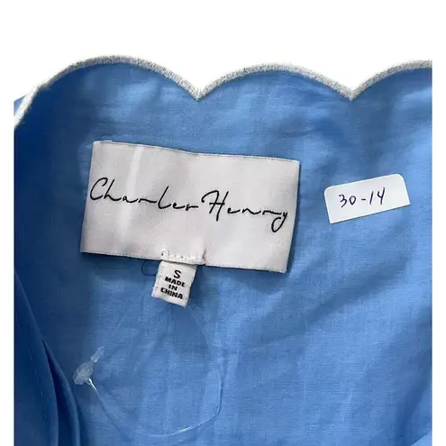 Charles Henry Blue Lined Fit & Flare Midi Dress Women Size Small NWOT | 30-14