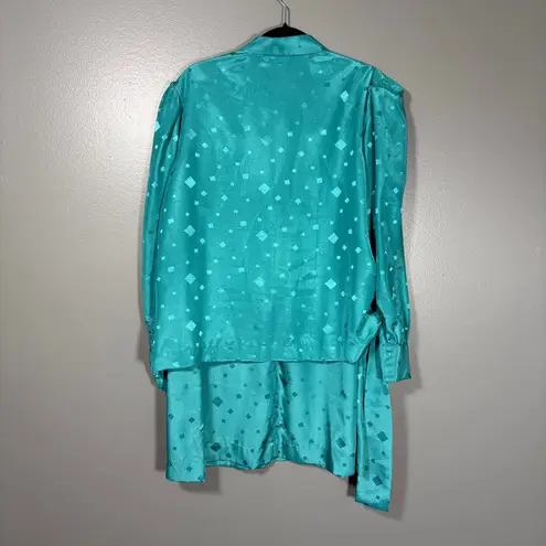 The Wilroy Traveller Vintage Women's 1970's Turquoise Top & Skirt Set