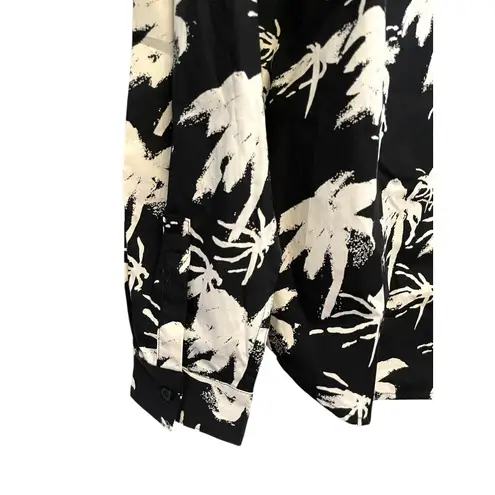 Revolve  R+A Sierra Palm Shirt Women Size Small Button‎ Up Black White Oversized - Image 5