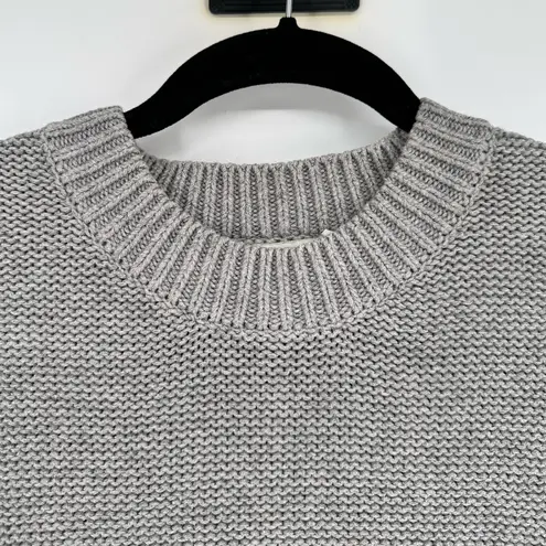 Elk Grey Marle Reis Sweater Tunic Length Knit size XS/S Cotton Wool Crew Neck Gray