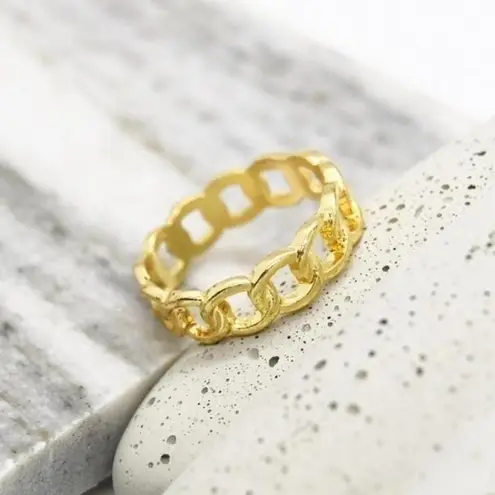 Minimal Gold Chain Link Ring