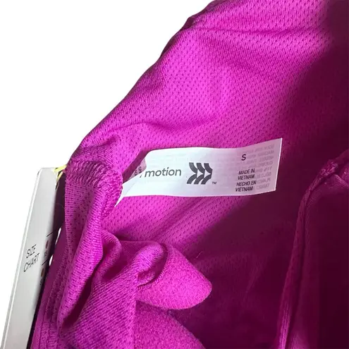 All In Motion New Women's Purple V-Neck Crop Top sports Bra color Magenta