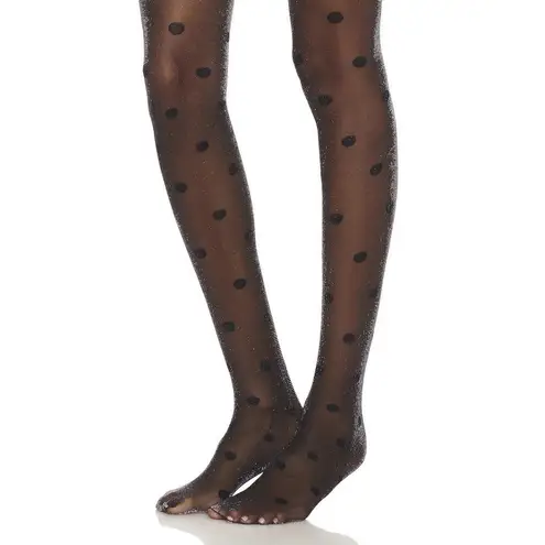 Stems Sparkle Dots Tights in Black One Size New Womens Nylons Pantyhose