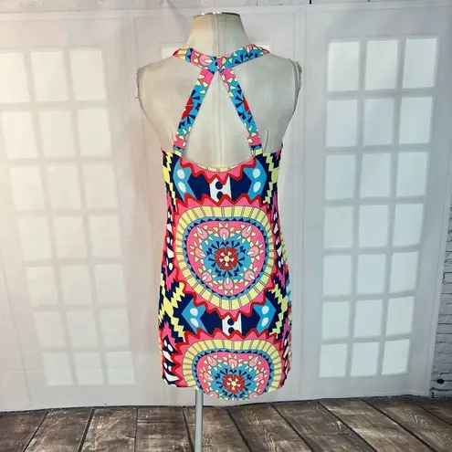 Annie Griffin Annie Griffen silk kaleidoscope colorful summer dress size medium