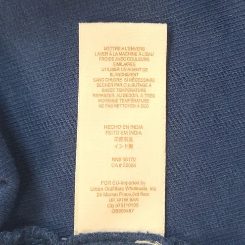 Free People  Lace Shoulder Ribbed Long Sleeve Shirt Size L