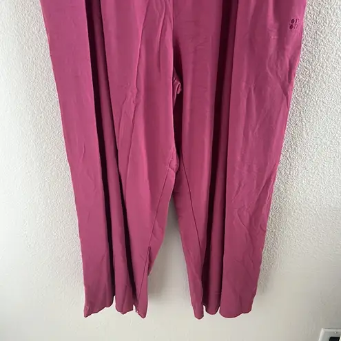 Sweaty Betty  Pink Modal Wide Leg High Waist Comfy Pants Athleisure Large