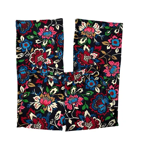 Jude Connally Lucia JC Floral Print Wide Leg Pants, Fall Chintz Navy, Sz M Red Size M