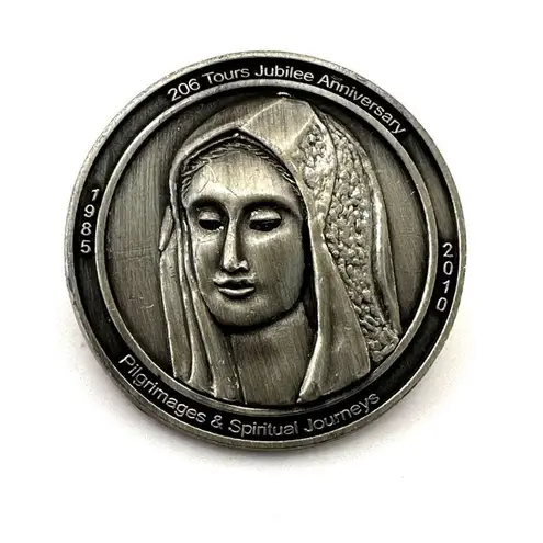 Pilgrimages and Spirtitual Journeys vintage pin Silver