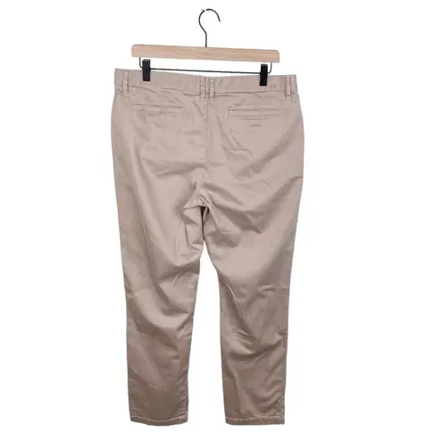 Garnet Hill Organic Pima Cotton Stretch Chino Pants Tan 44621 Women's Size 12