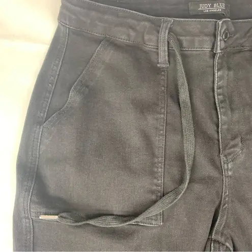 Judy Blue women's size 14 W Denim Joggers Black Relaxed Fit jeans