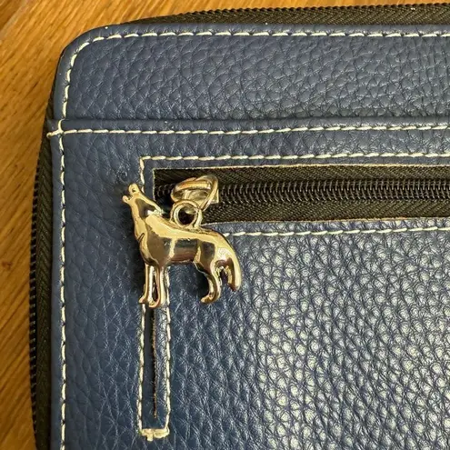 NWOT Bradford Exchange Eddie LePage Spirit Of The Wilderness Trifold Wallet Wolf Blue