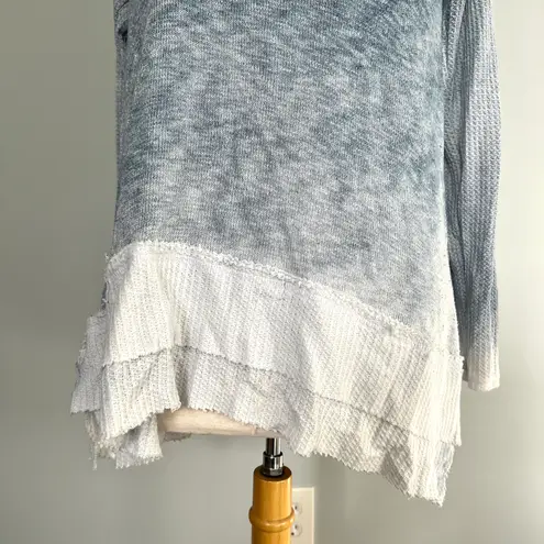 T Party Fashion T Party Light Blue White Sponge Knit Pullover Sweater