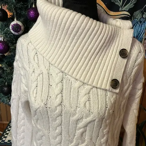 Banana Republic  extra small women’s, heavyweight white cowl neck boho sweater