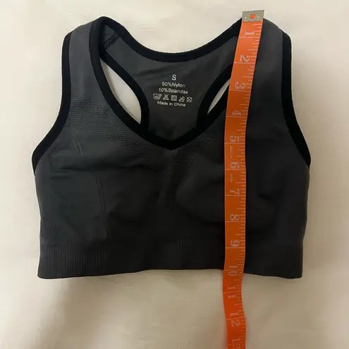 Black and Grey Stretchy Sports Bra in Size Small