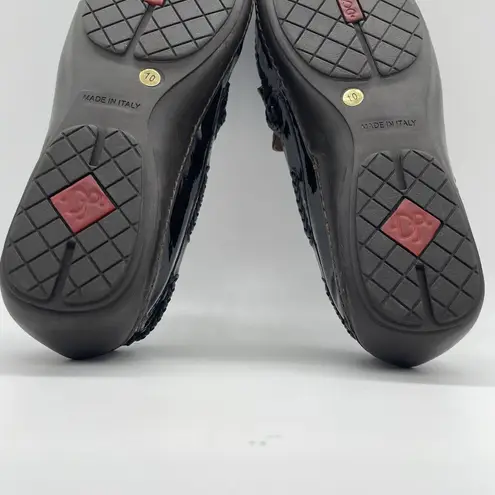 Donald Pliner Womens 10 Shoes Ezara Loafer Eggplant Patent Leather Made In Italy Purple