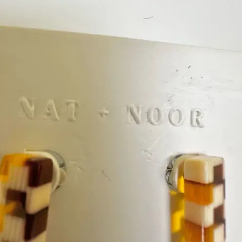 Nat + Noor checkered pattern earrings