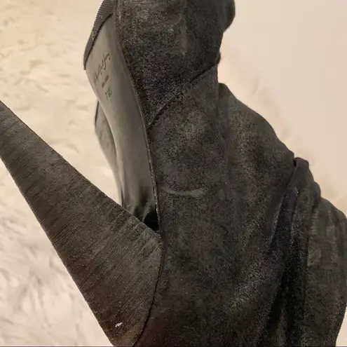 Elizabeth and James Reese Scrunch Heeled Black Boots