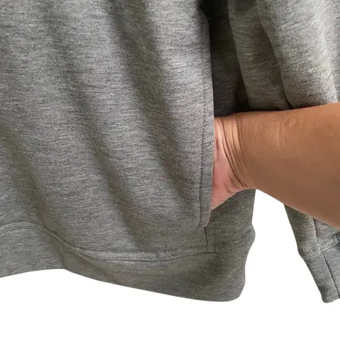 Nobull Performance Hoodie Women’s L Charcoal Grey Drawstring Fleece Lined