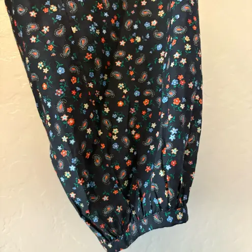 Doen Jane blouse in night songbird paisley print organic cotton viscose small Blue