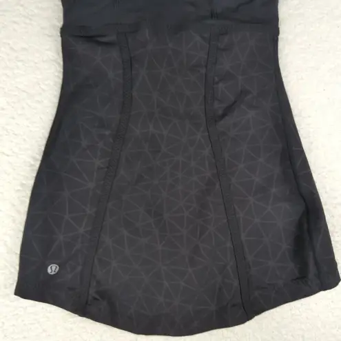 Lululemon  Pedal Pace Tank Workout Activewear Black Women's 2 High Neck Zip Front