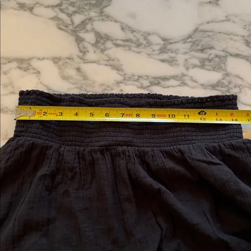 Quince NWOT 100% Organic Cotton Gauze Smocked Maxi Skirt, M Black