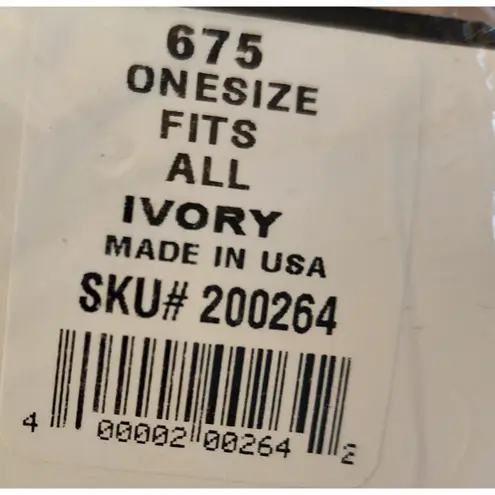 Famous Makers Thigh High Hosiery Ivory One Size Fits All Knit Top Spandex