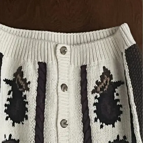 Vintage Lee David paisley Earth Tones Sweater Cardigan. Size M Size M