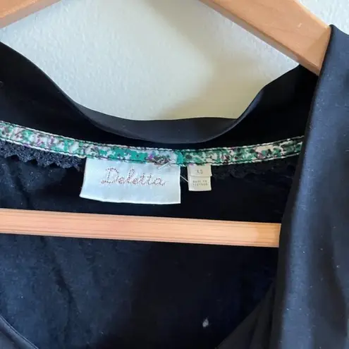 Deletta Black Sleeveless Round Neck Blouse Womens Shirt Top Size XS