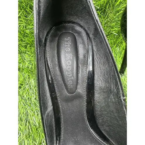 The Kooples Black Leather Pointed Toe Pump Heels Stiletto Shoes Size EU 38 US 8