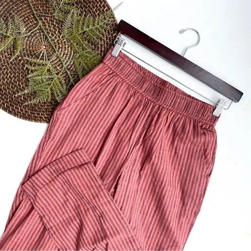 Sundry Evereve Womens Pants Stripe Summer Lounge Trousers Cotton Pockets Small