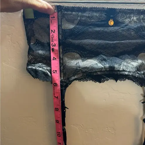 Chantelle BLACK LACE WAIST CINCHER GARTER BELT SZ 1 SMALL LIKE NEW