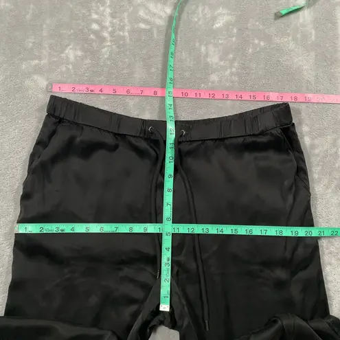 James Perse Pants 4 XL Black Satin Wide Leg Evening Dressy Drawstring Silky