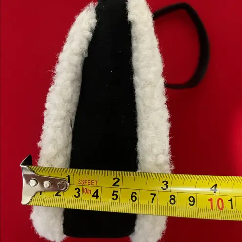 BEARPAW  Black and Cream Vegan Sherpa Shoulder Strap Bag w/ Gold Hardware NWOT OS - Image 8