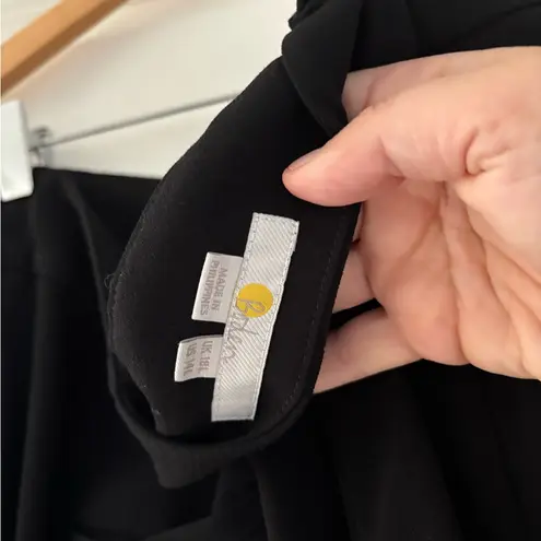 Boden Fluid Wide Leg Culotte Relaxed 14 Long Black