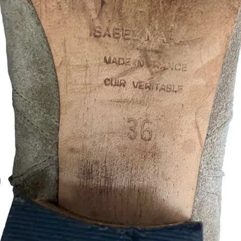 Isabel Marant Dicker Taupe Suede Leather Western Ankle Boots Bootie Size 6 US