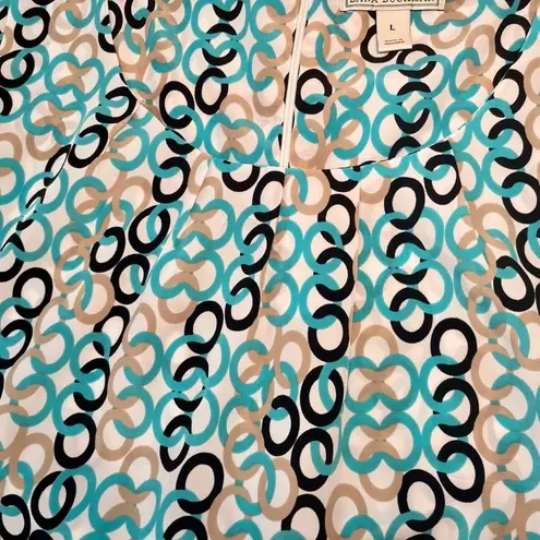 Dana Buchman | Sleeveless Chain Print Blouse | Large