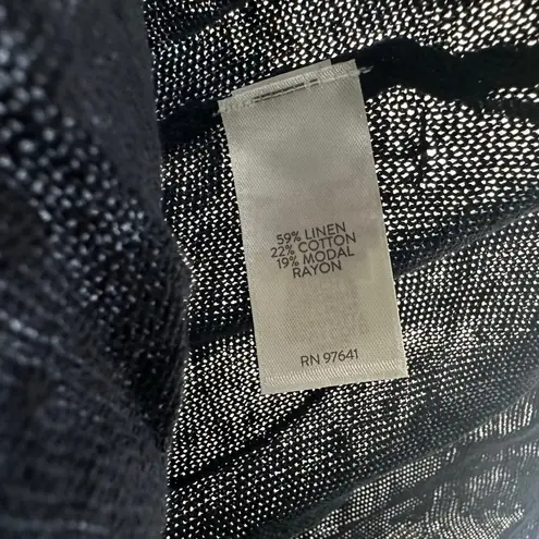 J.Jill Size XS NWT New with Tags 3/4 Length Sleeve Sweater Navy Blue‎ Top Linen Blue