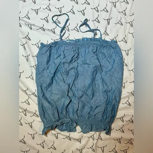 Aeropostale NWT  Denim Coquette Stretch Tank Top Size Medium