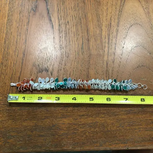 None Multi-Gemstone Bunch Bracelet 925 Sterling Silver