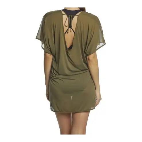 prAna NWT New Saida Kaftan Dress Coverup S Cargo Green Dolman Sleeves Dark