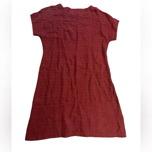 Soft Surroundings Women’s Wine Red Linen Cotton Gauze Dress Sz XS Minimalistic