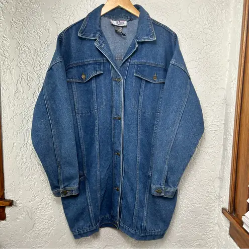 VTG 80’s Weathered Blues Oversized Button Up Denim Jacket Size M Blue Size M