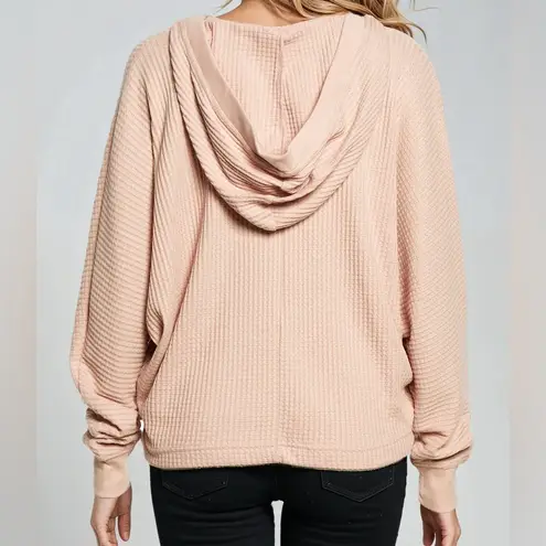 Three Dots Thermal Pullover Hoodie Size Large