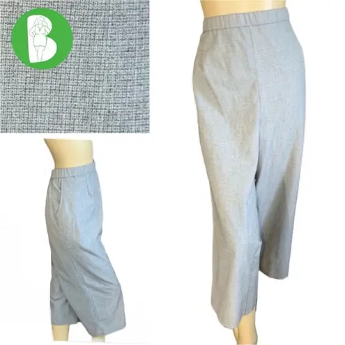 Sag Harbor STRETCH WOMAN GRAY GRID PATTERN CROPPED PANTS (24W)