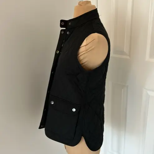 J. McLaughlin  Black Quilted Full Zip Vest