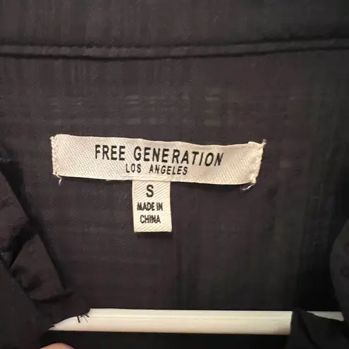 FINAL PRICE Free Generation Ruffled Blouse Black