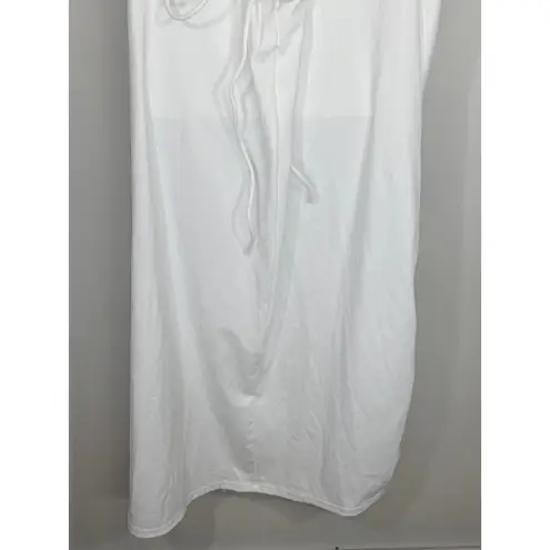 Halara Softlyzero Airy Crossover Ruched Lace Up Bodycon Dress UPF50+ XL NWT