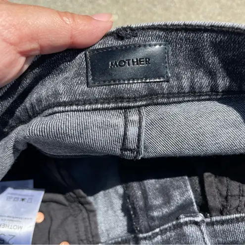 MOTHER The Insider Crop Step Fray Jeans in Train Stops size 25