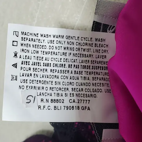 The Collection Escante Womens Black and
Pink Lace Up Corset Size L Pink Size L