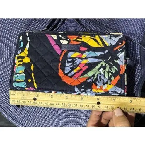 Vera Bradley RFID all in one Crossbody butterfly flutter Zip Snap Adjustable